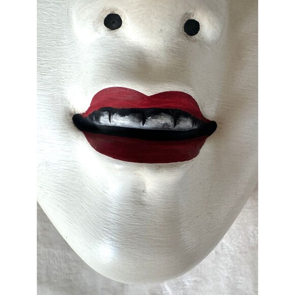 Antique NOH Japanese Young Girl Mask Ko-omote Japan Pottery - Picture 3 of 10